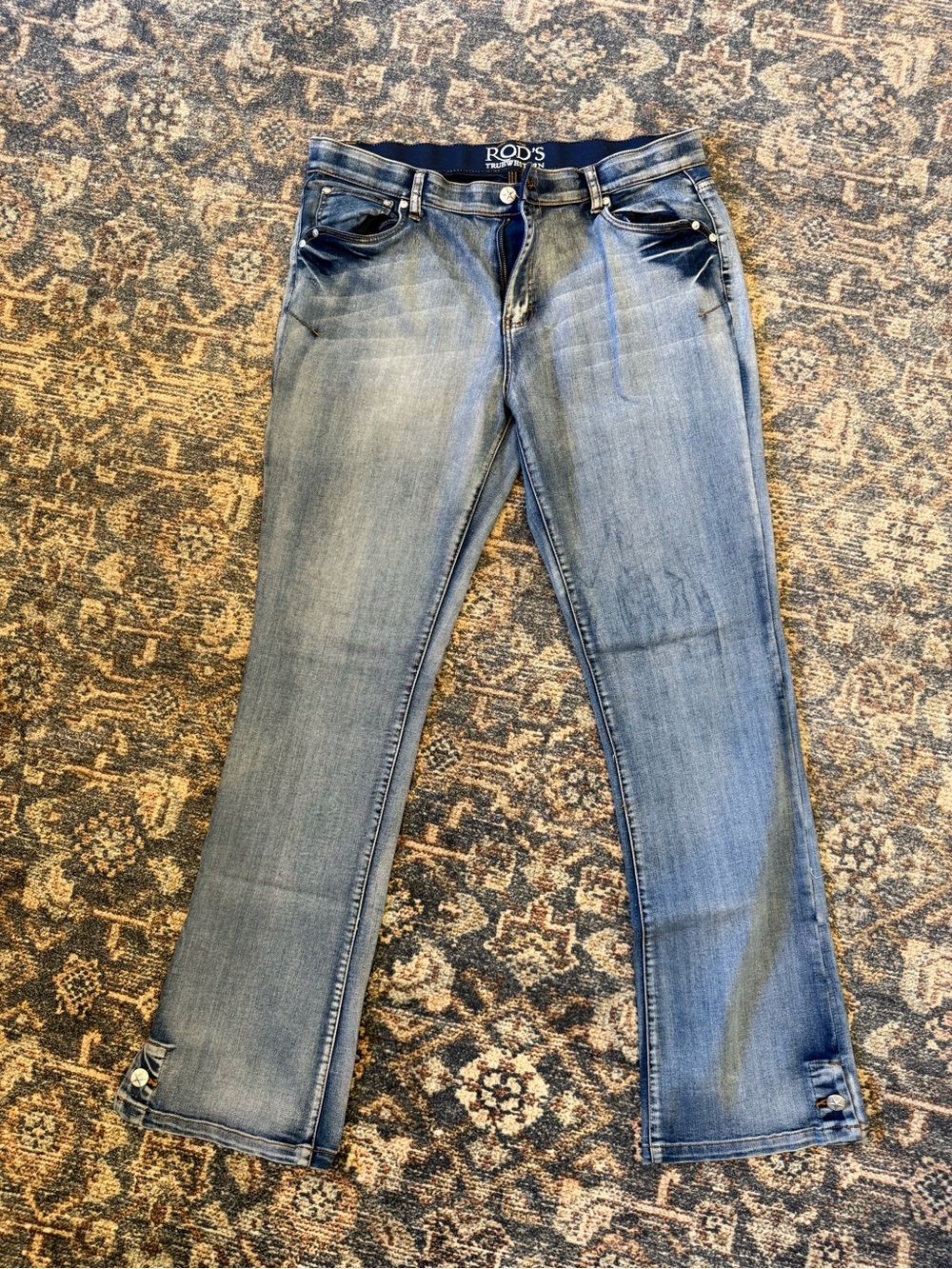 ROD'S Women's Light Blue Bootcut Stretch Jeans